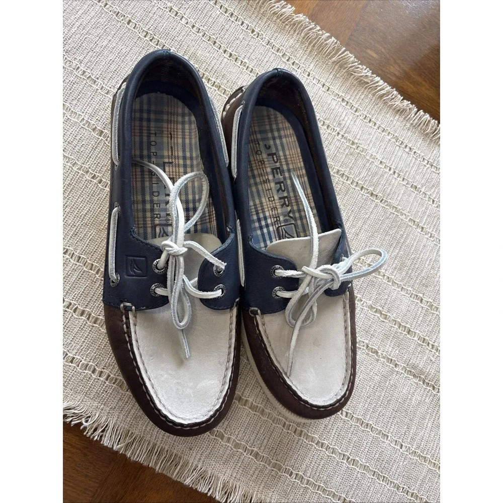SPERRY Authentic Mens 7 Leather Multicolor Dock Boat Casual Shoes 0271635